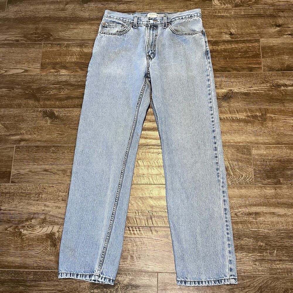Vintage Y2k Levis 505 Jeans 34x34 (fits 32x32 ) Light Wash Denim Straight Leg